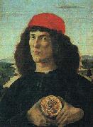 Sandro Botticelli Portrait of a Man with a Medal Sweden oil painting reproduction